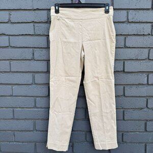 Counterparts Pants Wms 10 Tan Beige Pull On Tapered Leg Stretch Workwear Office